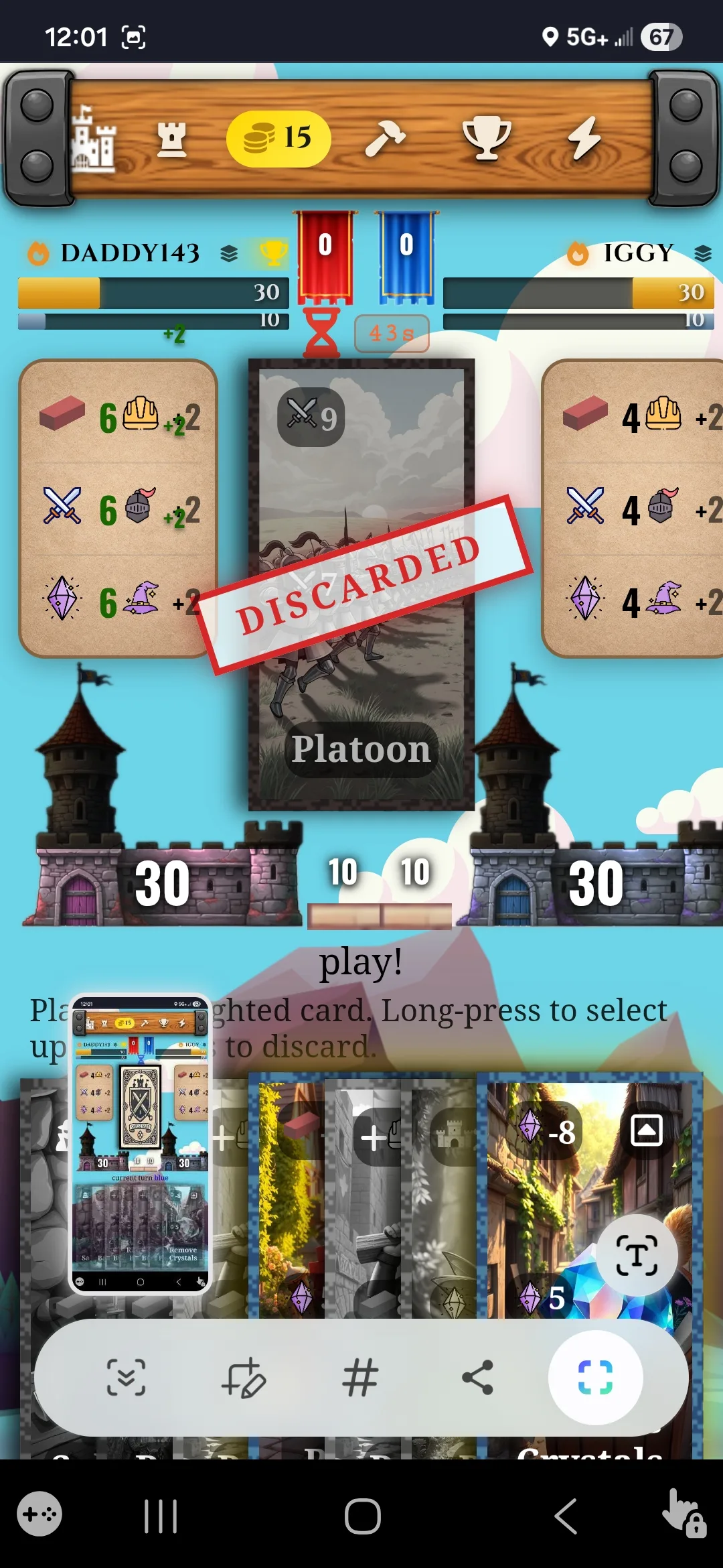 Screenshot for Card size on andriods