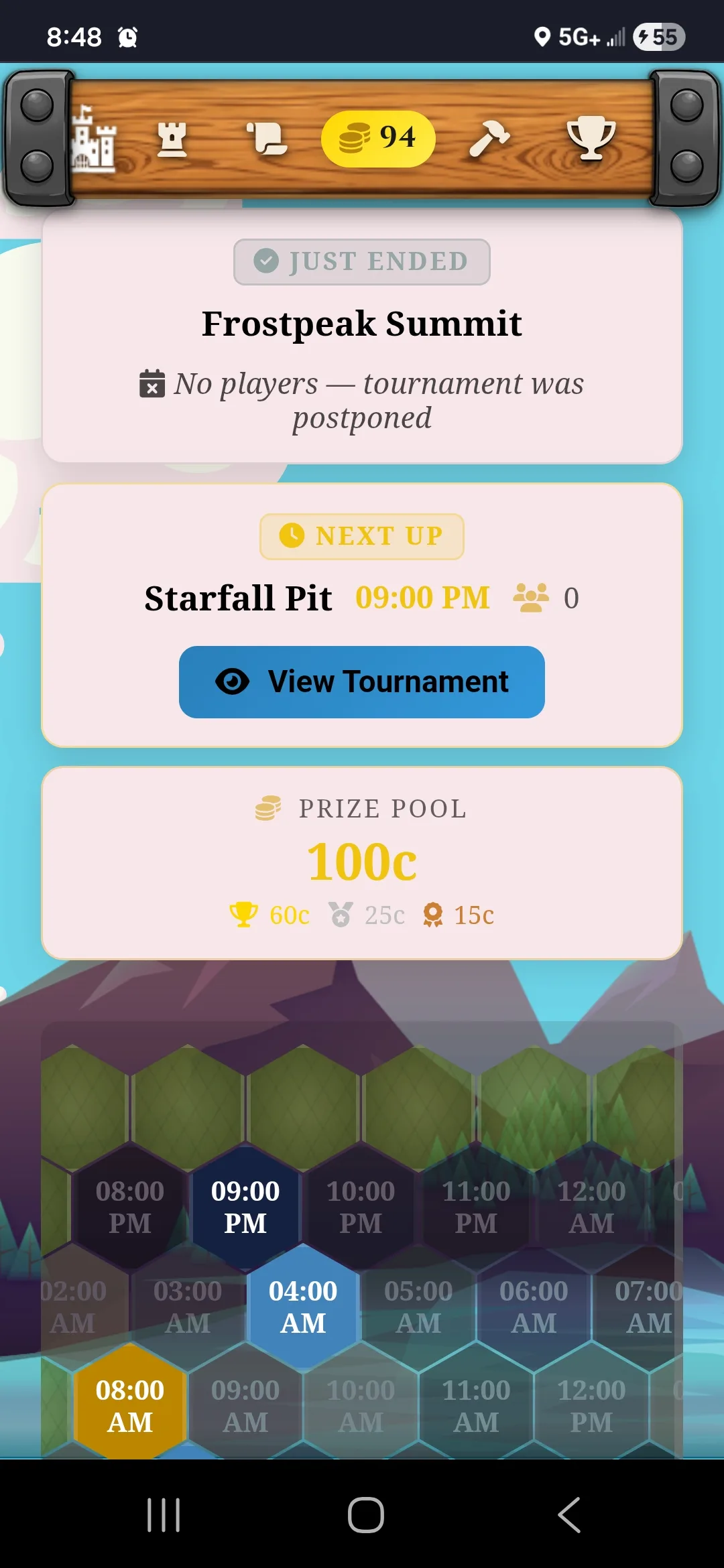 Screenshot for Tournament postponed