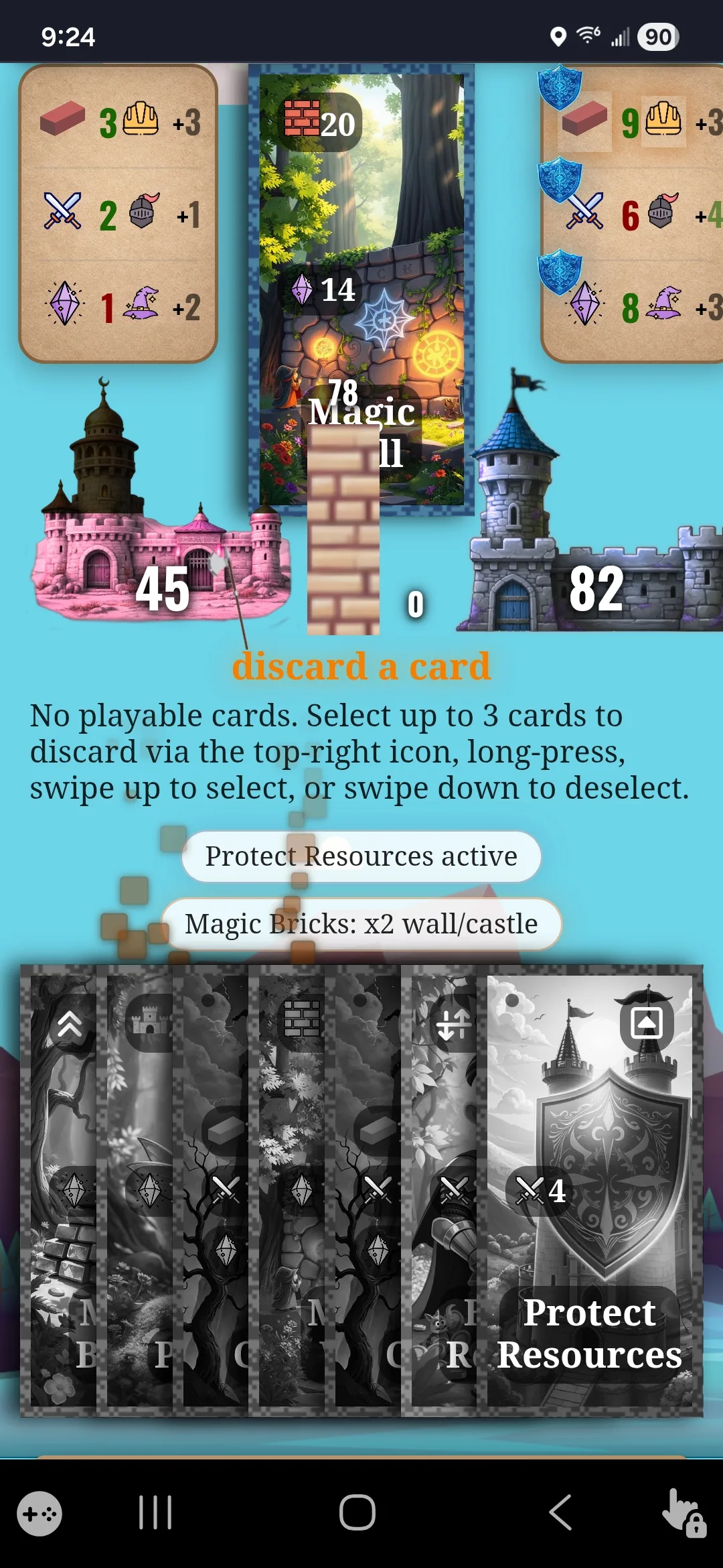 Screenshot for Playable cards bug